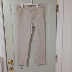 7th Avenue Design Studio NY&C Pants Womens 10 Linen Blend Straight Leg